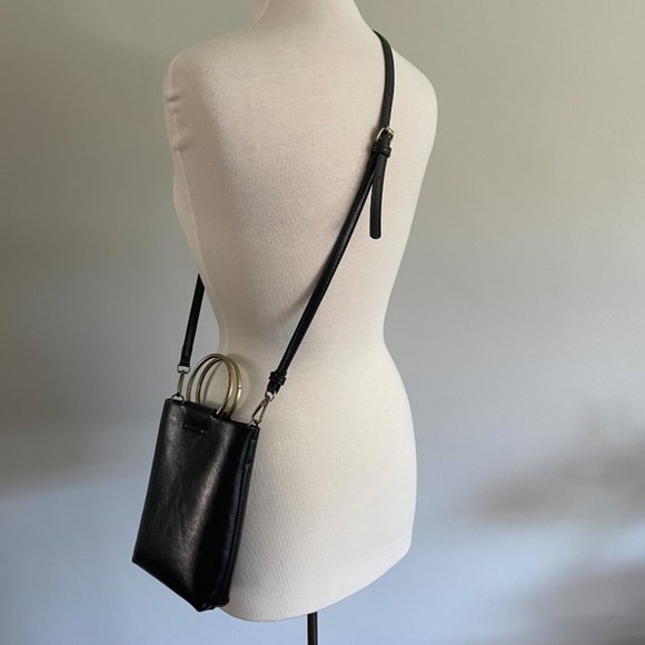 Leather Convertible Crossbody With Brass Hardware - Picture 9 of 12